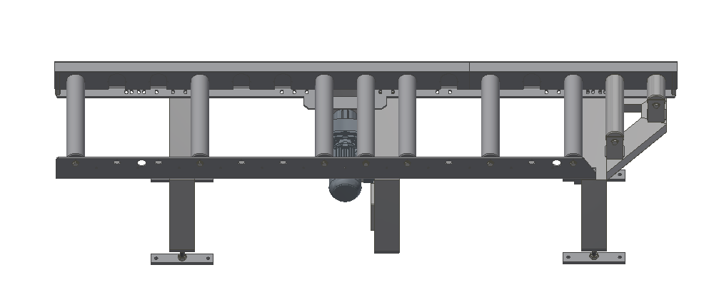 Rollenbahn Abfuhr angetrieben, für swing 320, eco 335 Gehrung