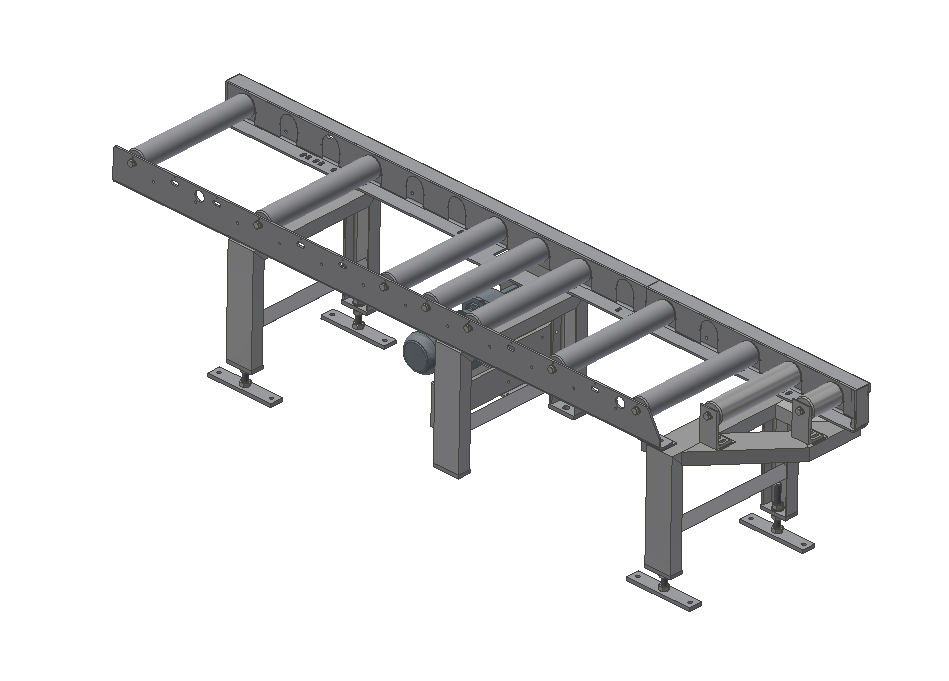 Rollenbahn Abfuhr angetrieben, für swing 320, eco 335 Gehrung