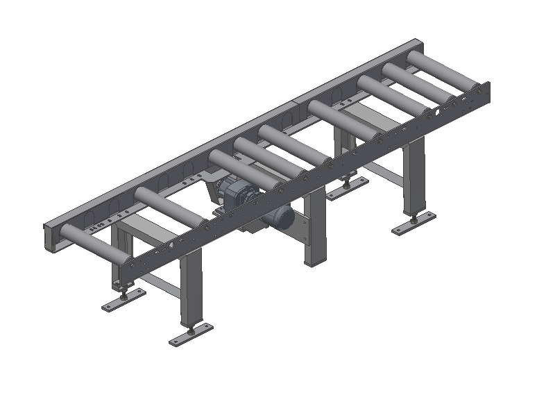 Rollenbahn Abfuhr angetrieben, für eco 335er 90°, mat 330/434/435