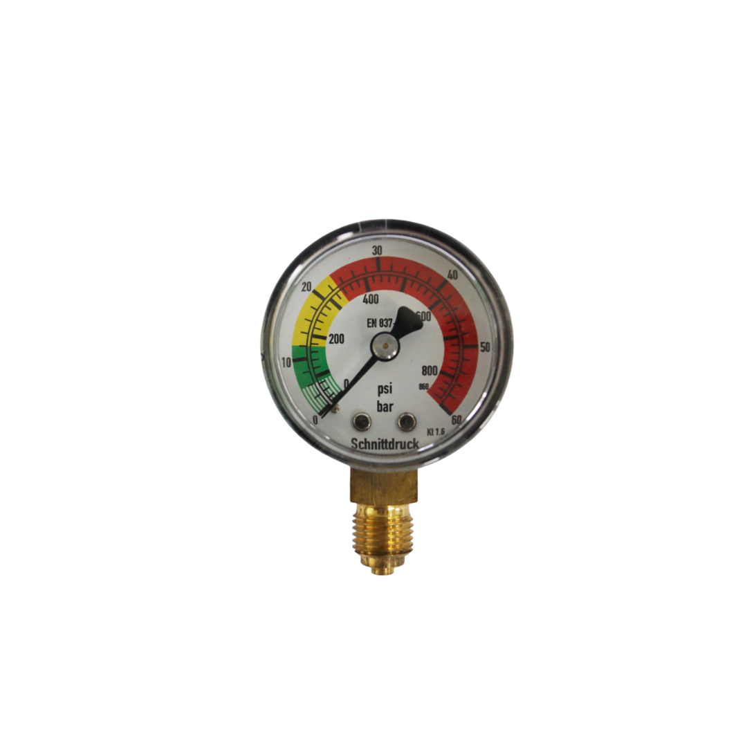 Gauge Ý 50  0 - 60 bar with colour-scale